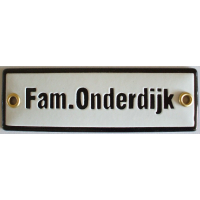 Naambord 12,5 x 4 cm